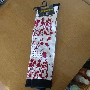 Spooky blood splatter socks